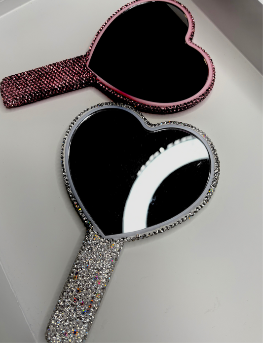 Crystal Heart Mirror